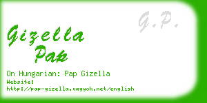 gizella pap business card